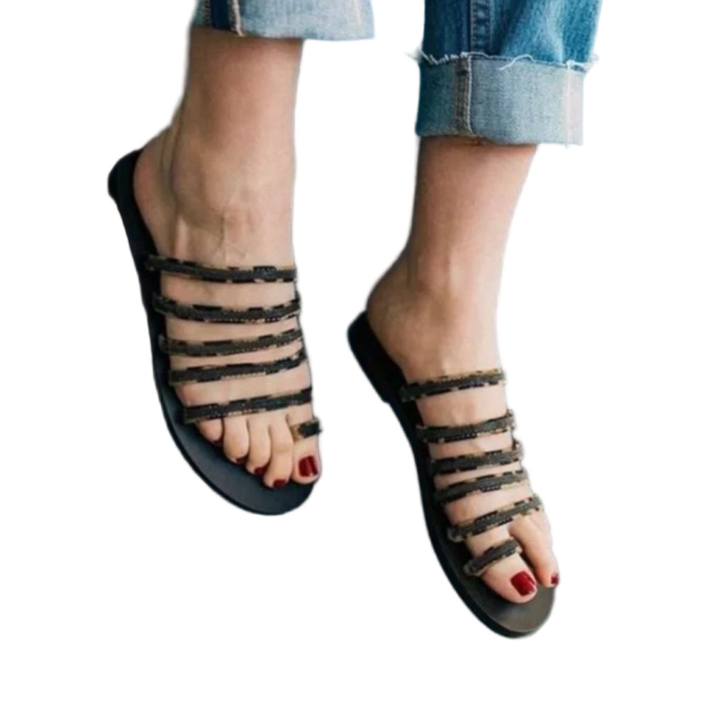 Mi.iM Women’s Layla Animal Leopard Print Slip On Sandals - Picture 2 of 14